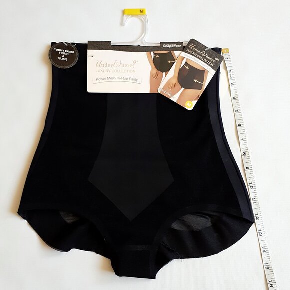 UNDER WHERE? Power Mesh High Rise Panty Shapewear in Black - Picture 9 of 9
